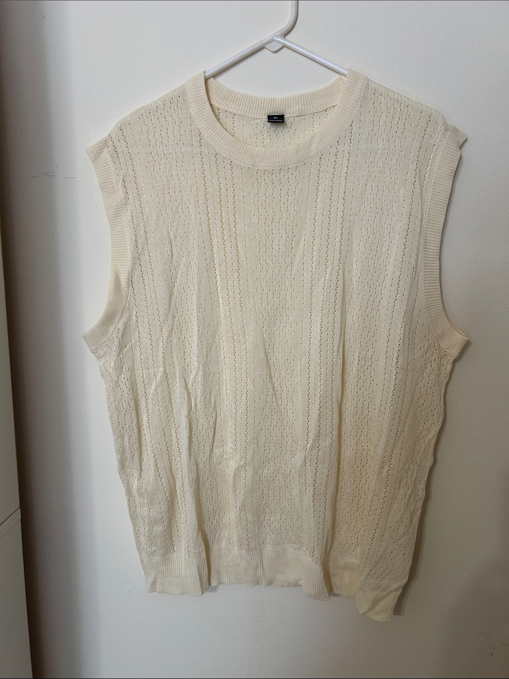 Men’s Sleeveless Knit Top - Cream
